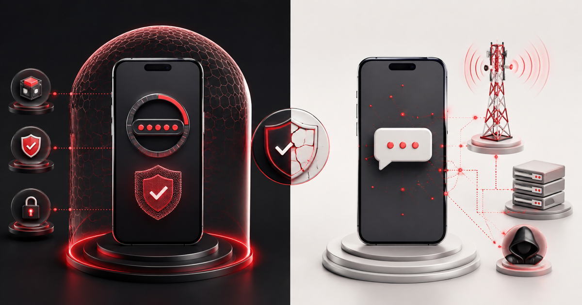 Authenticator app and SMS verification methods compared side by side
