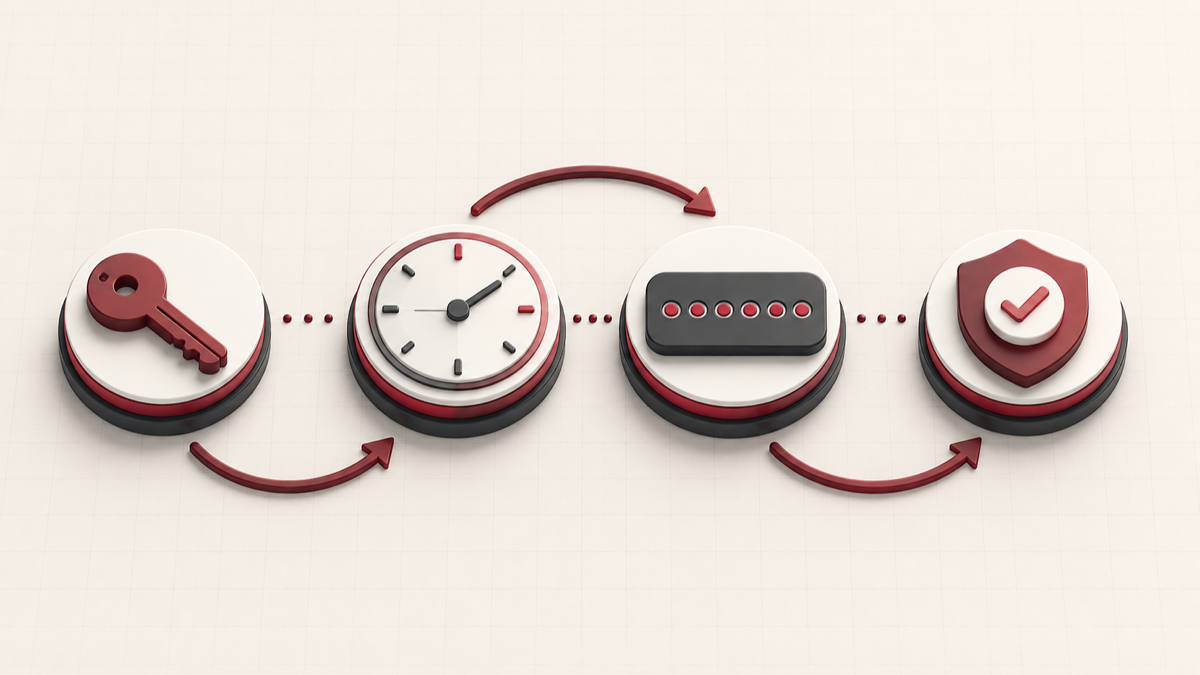 TOTP flow from private key and synchronized time to a verified code